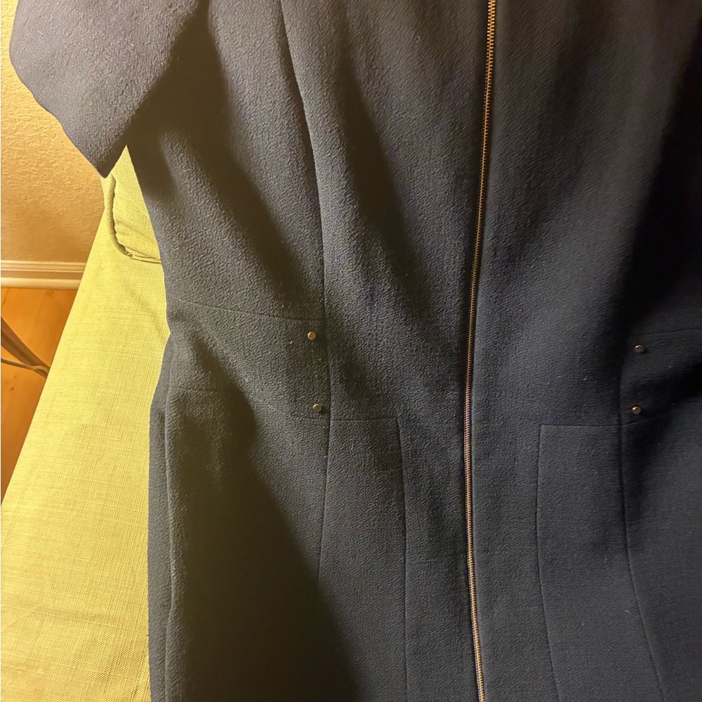 Lafayette 148 New York Elegant Navy Dress - Picture 3 of 5